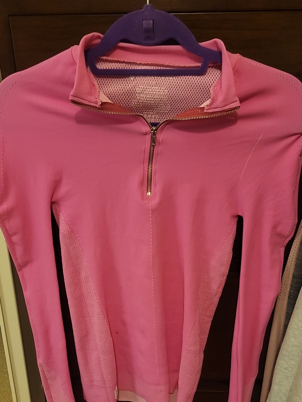 FP Movement by Free People Pink Half-Zip Long Sleeve Active Top